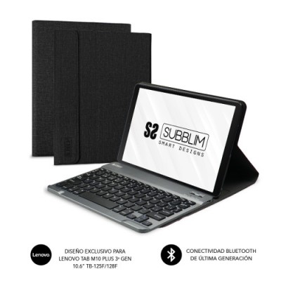 SUBBLIM Funda con teclado KeyTab Pro BT Lenovo Tab M10 Plus 3a Gen 106 TB 125F 128F