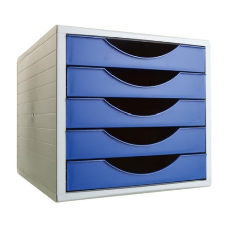 10049-MODULO ECOGREEN 5 CAJONES FORMATO 340X270X260 MM AZUL ARCHIVO 2000 4005 AZ
