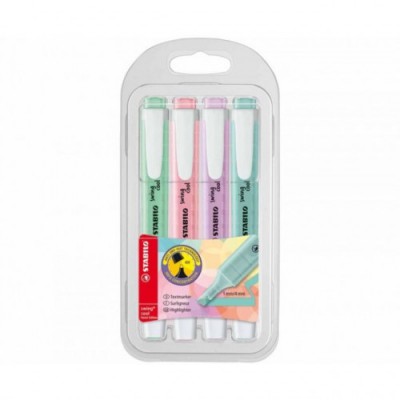 ESTUCHE PLASTICO SWING COOL PASTEL 4 UNIDADES SURTIDAS TRAZO 1 4MM STABILO 275 4 08