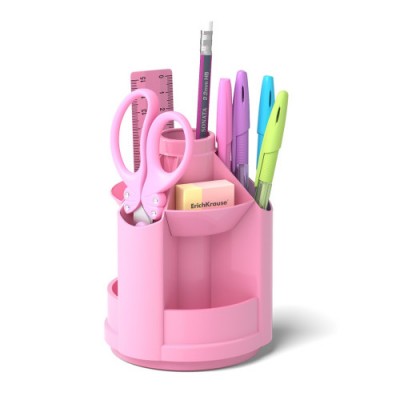 ErichKrause Mini Desk porta lapices Plastico Rosa