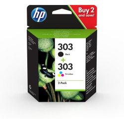 10562-HP Paquete de 2 cartuchos de tinta Original 303 negro/tricolor
