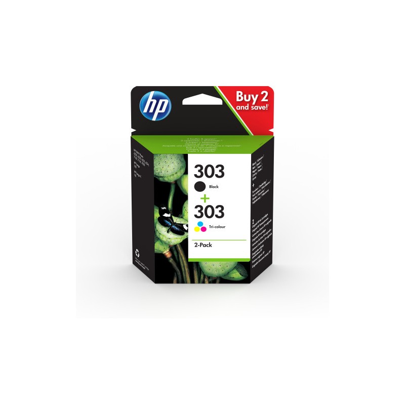 10562-HP Paquete de 2 cartuchos de tinta Original 303 negro/tricolor 10562-HP Paquete de 2 cartuchos de tinta Original 303 negro/tricolor