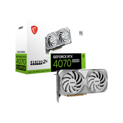 MSI GeForce RTX 4070 SUPER 12G VENTUS 2X WHITE OC NVIDIA 12 GB GDDR6X