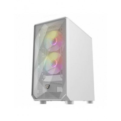 NFORTEC CAJA MICROATX GAMING CRISTAL TEMPLAD DYS WHITE USB 30 RGB BLANCO