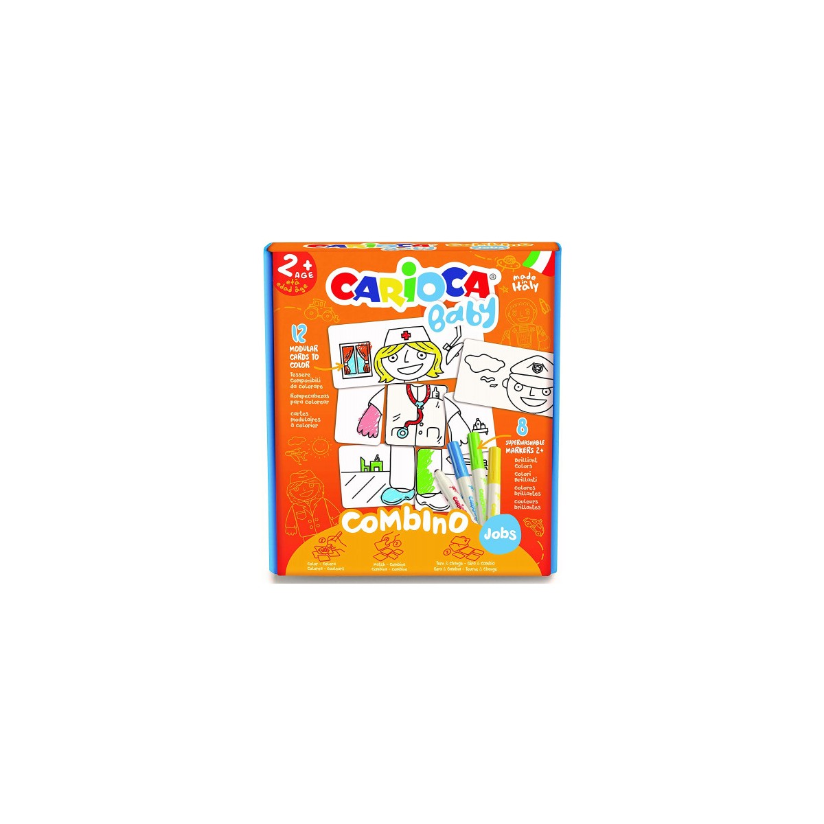 SET BABY COMBINO 2 JOBS 8 ROTULADORES CARIOCA 42894