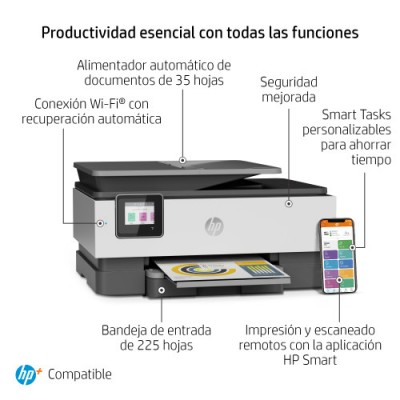 HP OfficeJet Pro 8022e Inyeccion de tinta termica A4 4800 x 1200 DPI 20 ppm Wifi