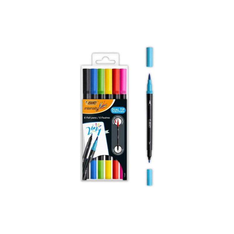 10749-BIC Intensity Dual Tip rotulador Negro, Azul, Verde, Purpura, Rojo, Amarillo 6 pieza(s) 10749-BIC Intensity Dual Tip rotulador Negro, Azul, Verde, Purpura, Rojo, Amarillo 6 pieza(s)