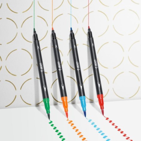 10750-BIC Intensity Dual Tip rotulador Negro, Azul, Verde, Purpura, Rojo, Amarillo 6 pieza(s)