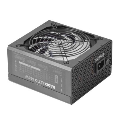 Tacens RADIX ECO X 650 Fuente Alimentacion PC ATX 650W 6 Anos Garantia Tecnologia Silenciosa AI RPM 87 Eficiencia Negro