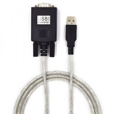 Ewent EC1040 cable de serie Negro 15 m USB tipo A DB 9