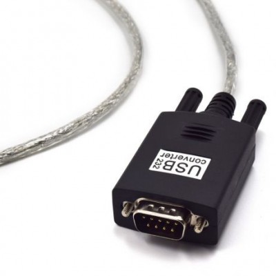 Ewent EC1040 cable de serie Negro 15 m USB tipo A DB 9