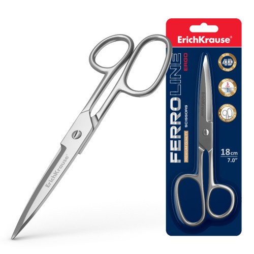 10766-BLISTER TIJERAS FERRO 18 CM ERICH KRAUSE 14852