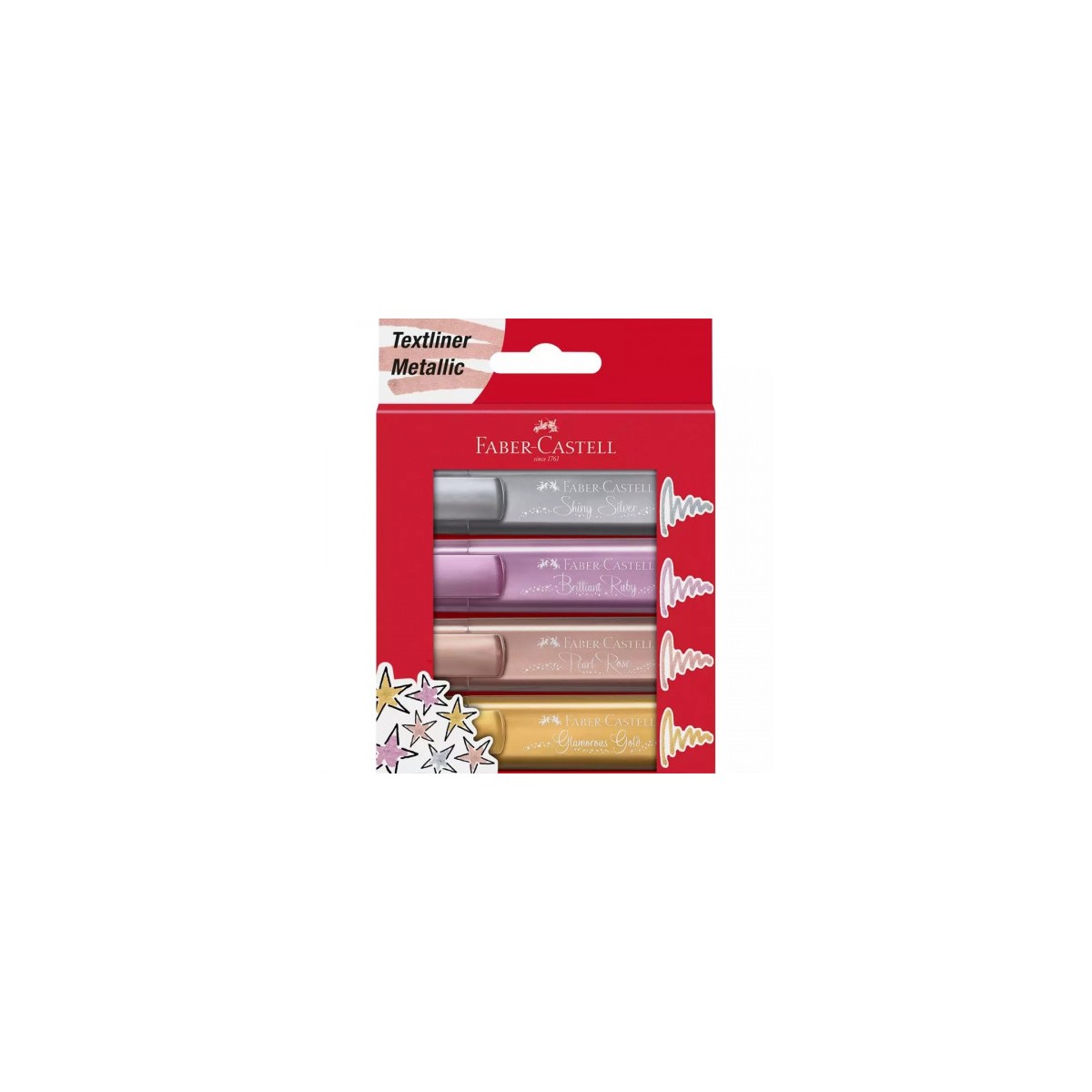 PACK CON 4 MARCADORES 1546 METaLICOS FABER CASTELL 154640