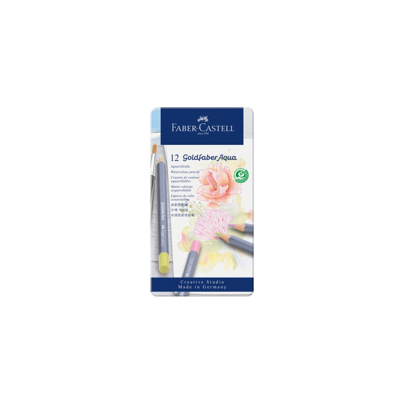 10815-ESTUCHE METALICO CON 12 LAPICES DE COLORES PASTEL ACUARELABLES GOLDFABER. FABER CASTELL 114622 10815-ESTUCHE METALICO CON 12 LAPICES DE COLORES PASTEL ACUARELABLES GOLDFABER. FABER CASTELL 114622