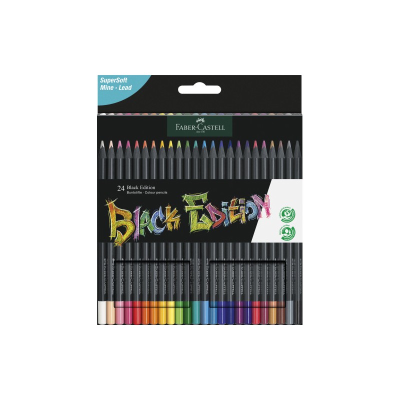 10818-ESTUCHE 24 LAPICES DE COLORES BLACK EDITION. FABER CASTELL 116424 10818-ESTUCHE 24 LAPICES DE COLORES BLACK EDITION. FABER CASTELL 116424