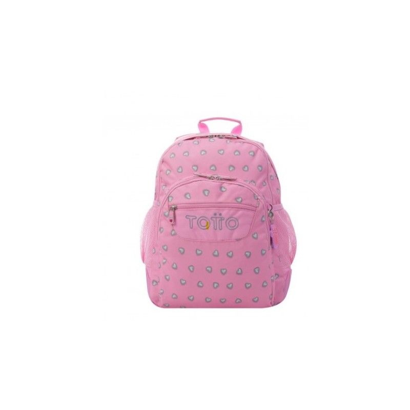 10843-MOCHILA INFANTIL ROSA CORAZONES BOLSILLOS MA04ECO029-2120N-7IU TOTTO 10843-MOCHILA INFANTIL ROSA CORAZONES BOLSILLOS MA04ECO029-2120N-7IU TOTTO