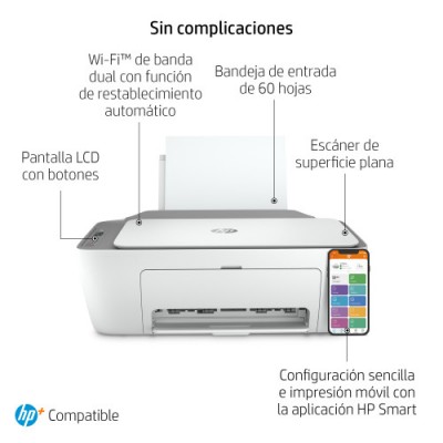 HP DeskJet 2720e Inyeccion de tinta termica A4 4800 x 1200 DPI 75 ppm Wifi