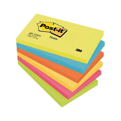 PACK 6 BLOCS 100 HOJAS NOTAS ADHESIVAS 76X127MM COLECCIoN ENERGETIC 655 TFENN POST IT 7100172314