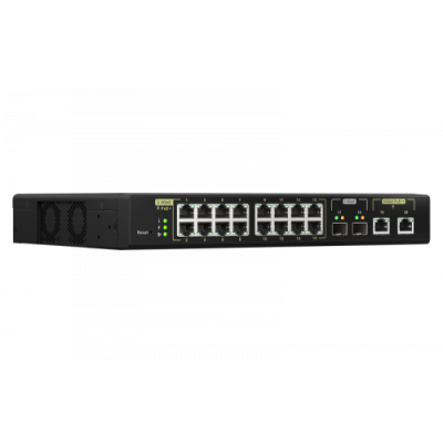 QNAP QSW M2116P 2T2S switch Gestionado L2 Energia sobre Ethernet PoE Negro