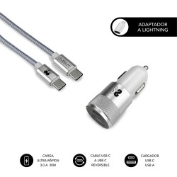 10967-DUAL CAR CHARGER PD20W+QC3.0+C TO C/LIGHTNING S