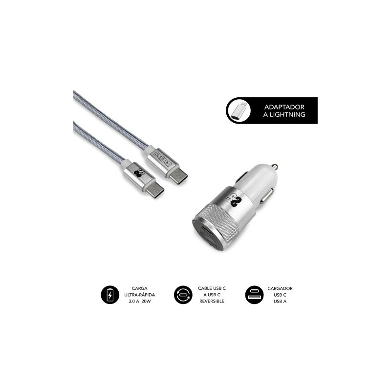 10967-DUAL CAR CHARGER PD20W+QC3.0+C TO C/LIGHTNING S 10967-DUAL CAR CHARGER PD20W+QC3.0+C TO C/LIGHTNING S