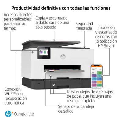 HP OfficeJet Pro 9022e Inyeccion de tinta A4 4800 x 1200 DPI 24 ppm Wifi