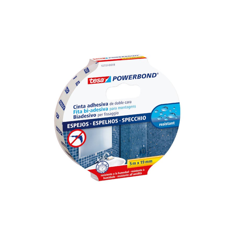 1103-CINTA ADHESIVA POWERBOND DOBLE CARA EXTRA FUERTE (ESPEJOS) 19MM.X5M. TESA 55733-00018-02 1103-CINTA ADHESIVA POWERBOND DOBLE CARA EXTRA FUERTE (ESPEJOS) 19MM.X5M. TESA 55733-00018-02