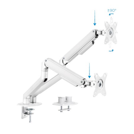 11037-TooQ DB4132TNR-W soporte para monitor 81,3 cm (32") Abrazadera/Atornillado Blanco