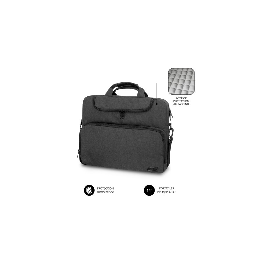 11063-SUBBLIM Maletin Ordenador Air Padding Laptop bag 13,3-14" Gris Oscuro 11063-SUBBLIM Maletin Ordenador Air Padding Laptop bag 13,3-14" Gris Oscuro