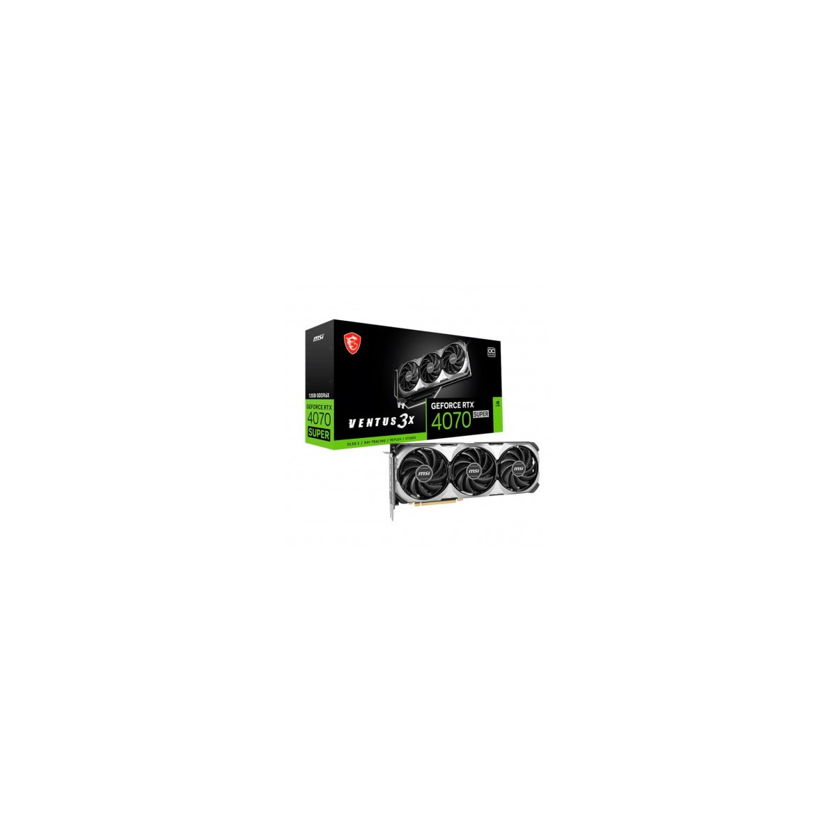 VGA MSI RTX 4070 SUPER 12G VENTUS 3X OCNVRTX4070SUPER12GBGDDR6X192BIT3DP1HDMITORX FAN 403 VENTILADORES