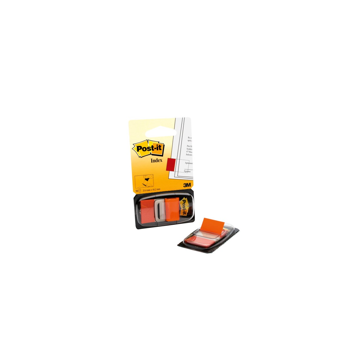 BLISTER DISPENSADOR 50 MARCADORES INDEX NARANJA 254X432MM 680 4 POST IT 7000144932