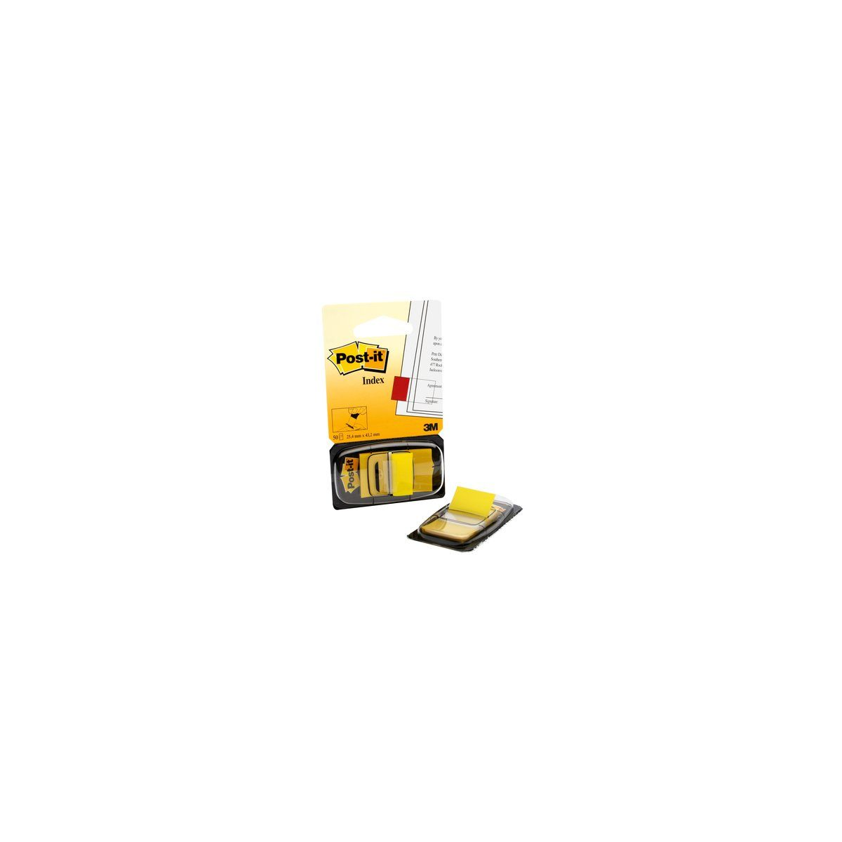 BLISTER DISPENSADOR 50 MARCADORES INDEX AMARILLO 254X432MM 680 5 POST IT 7100102671