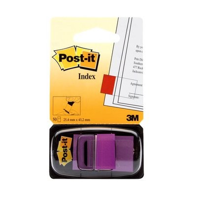 BLISTER DISPENSADOR 50 MARCADORES INDEX VIOLETA 254X432MM 680 8 POST IT 7000144933