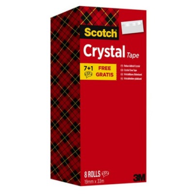 PACK 71 ROLLOS CINTA SUPERTRANSPARENTE 19MM X 33M CRYSTAL 6 1933R8 SCOTH 7100026961