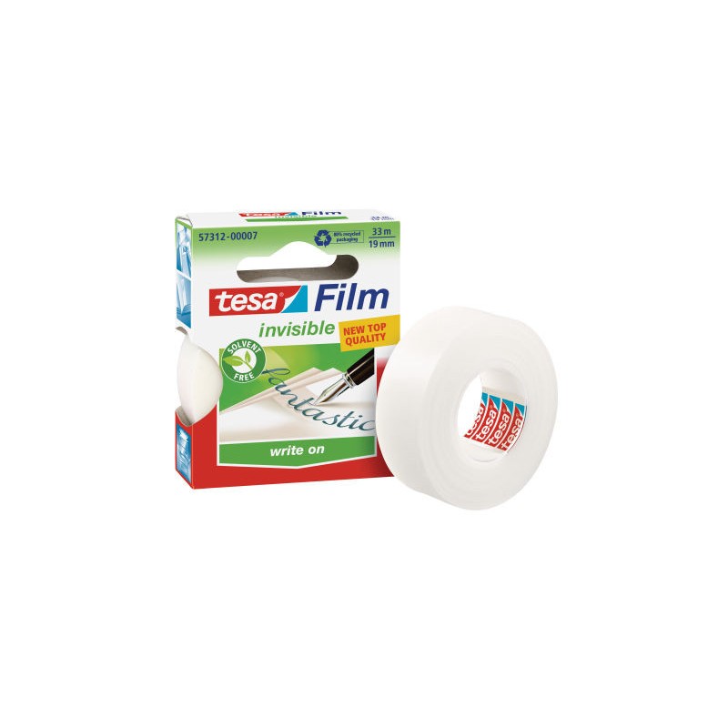 1121-CINTA ADHESIVA ECOLOGICA APTA PARA ESCRITURA 19MM.X33M. TRANSPARENTE TESA 57312-00008-08