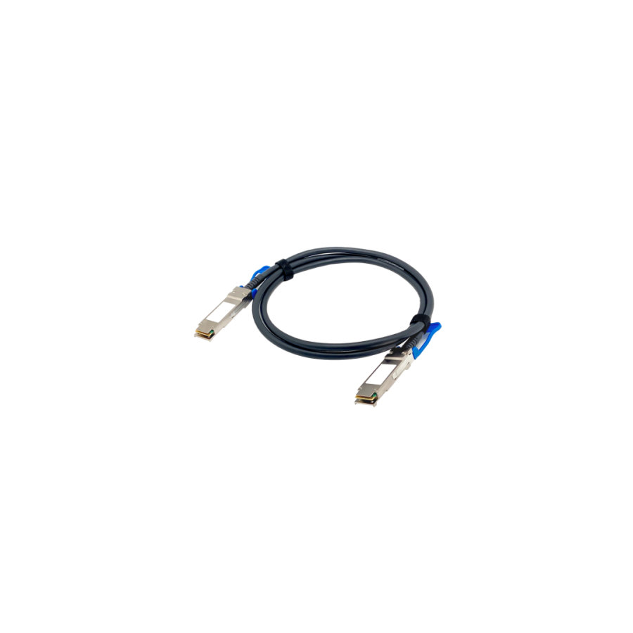 11261-QNAP CAB-DAC15M-Q28 cable de fibra optica 1,5 m QSFP28 Negro