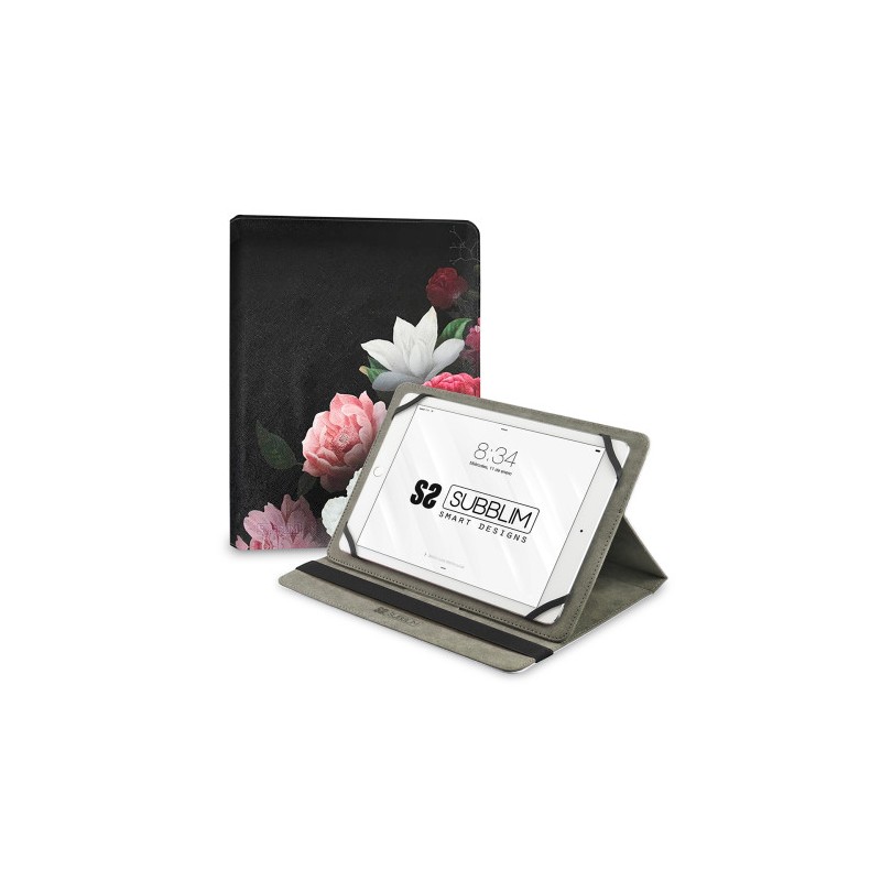11283-SUBBLIM Funda Tablet Universal TRENDY CASE ROSAS 11"