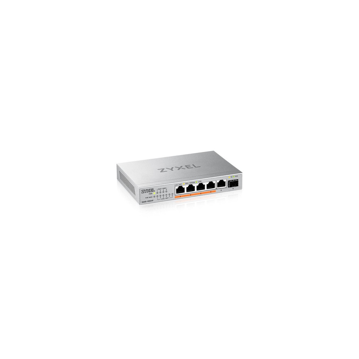 Zyxel XMG 105HP No administrado 25G Ethernet 100 1000 2500 Energia sobre Ethernet PoE Plata