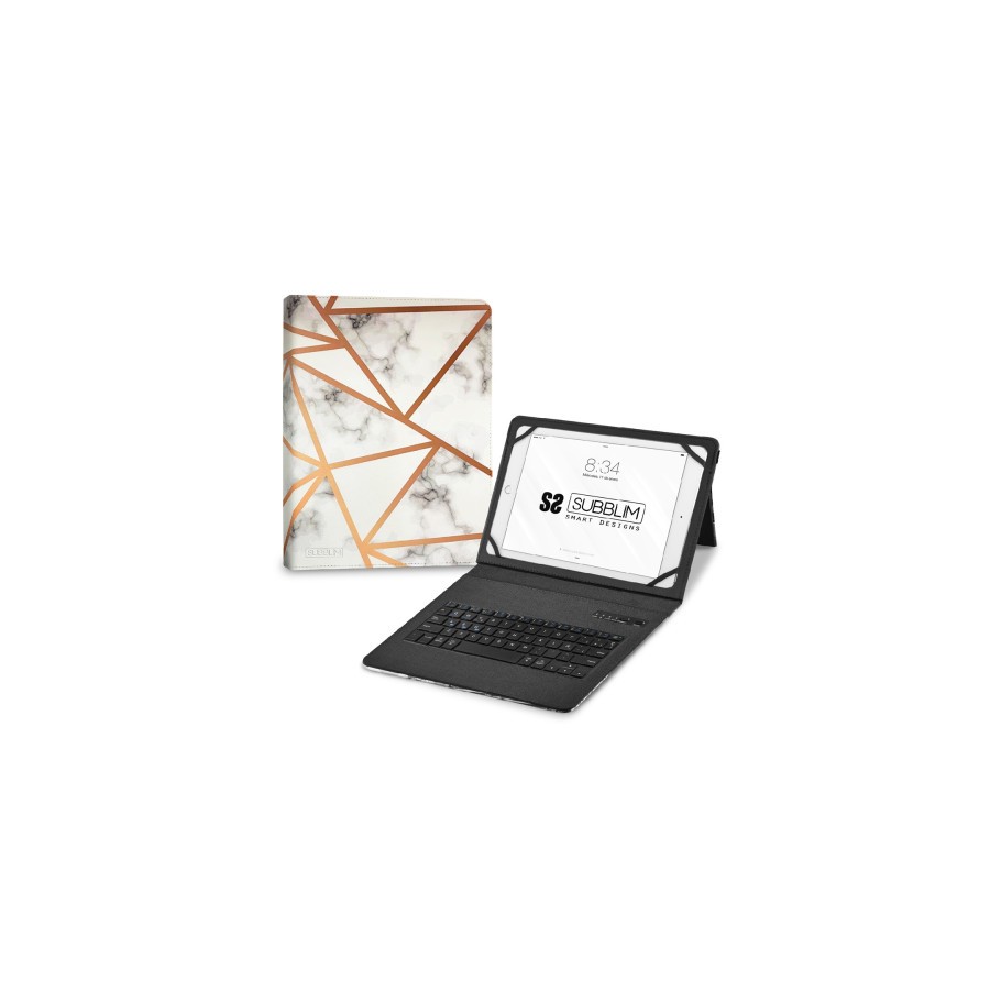 11353-SUBBLIM Funda con Teclado Keytab Pro BT Trendy Marmol Blanco 11353-SUBBLIM Funda con Teclado Keytab Pro BT Trendy Marmol Blanco