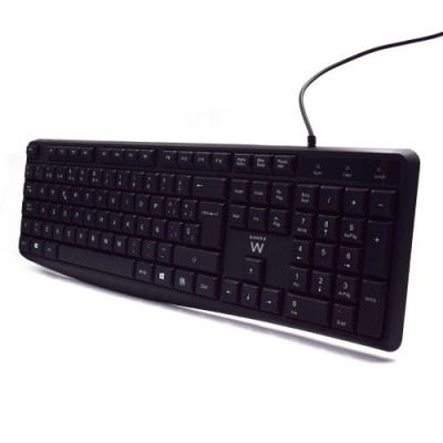 Ewent EW3001 teclado USB QWERTY Espanol Negro