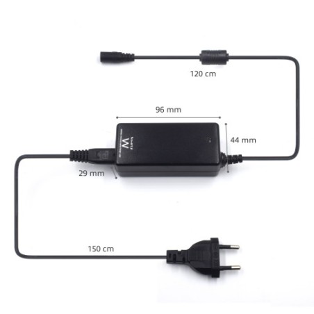 11454-Ewent EW3962 adaptador e inversor de corriente Interior 45 W Negro