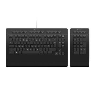 3Dconnexion Keyboard Pro with Numpad teclado USB Negro