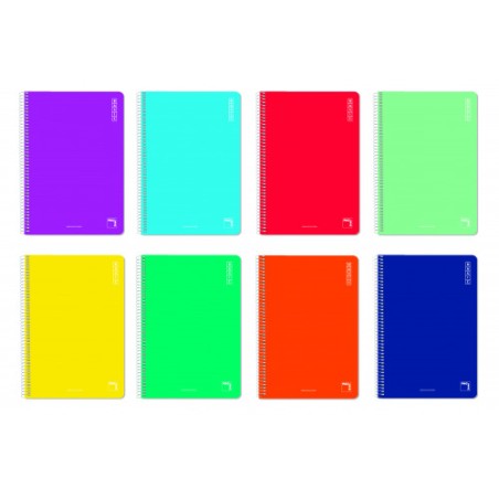 1163-CUADERNO ESPIRAL SERIE BASIC TAPA BLANDA 60 GRS. 12o (85X125MM.) 80 HOJAS CUADRICULA 4X4 PACSA 16435