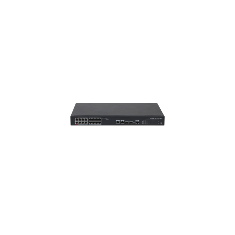 11697-(DH-PFS4218-16ET-240-V3) DAHUA SWITCH L2 HI-POE GESTIONABLE 16 PUERTOS 10/100 + 2 COMBO GIGABIT/SFP UPLINK