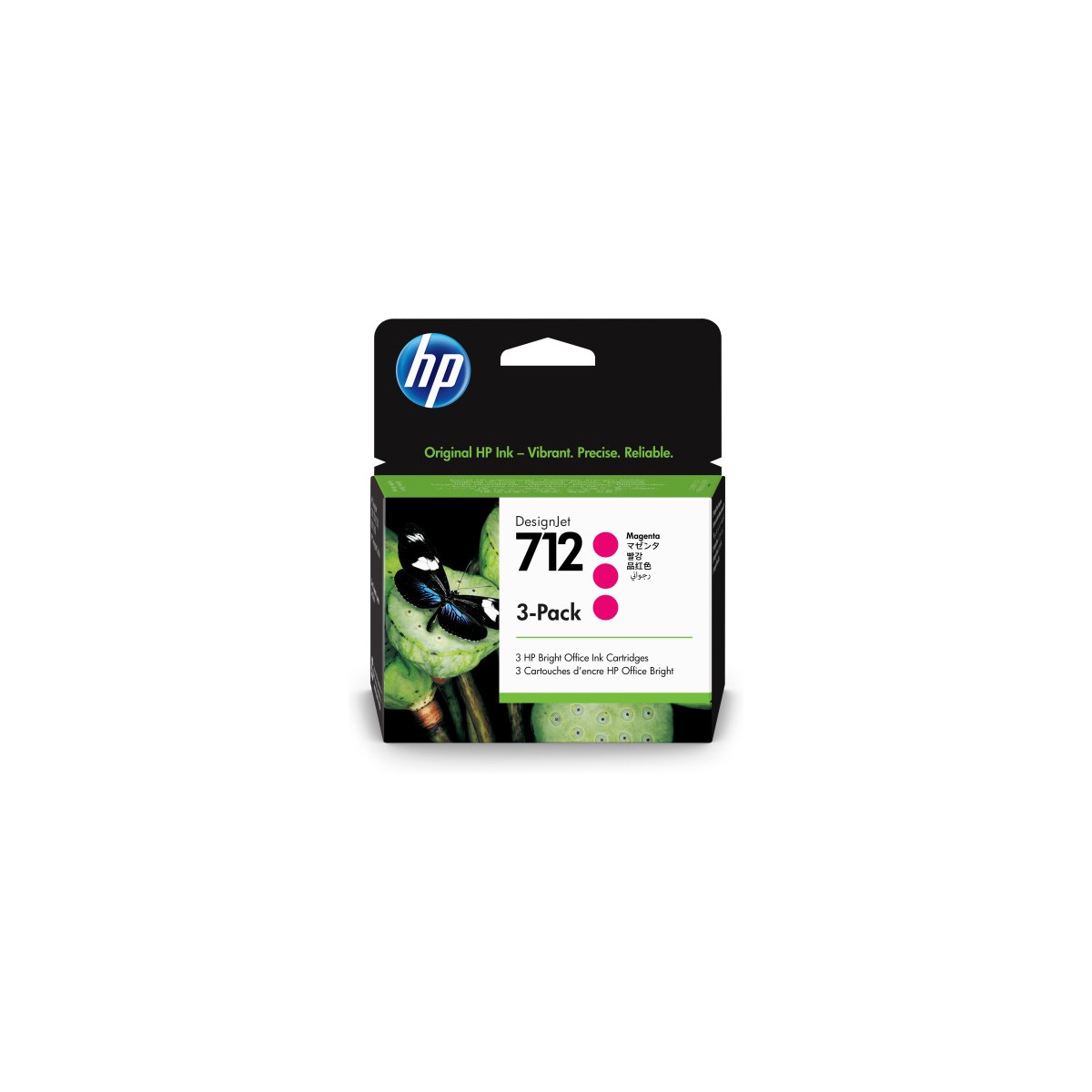 HP Paquete de 3 cartuchos de Tinta DesignJet 712 magenta de 29 ml