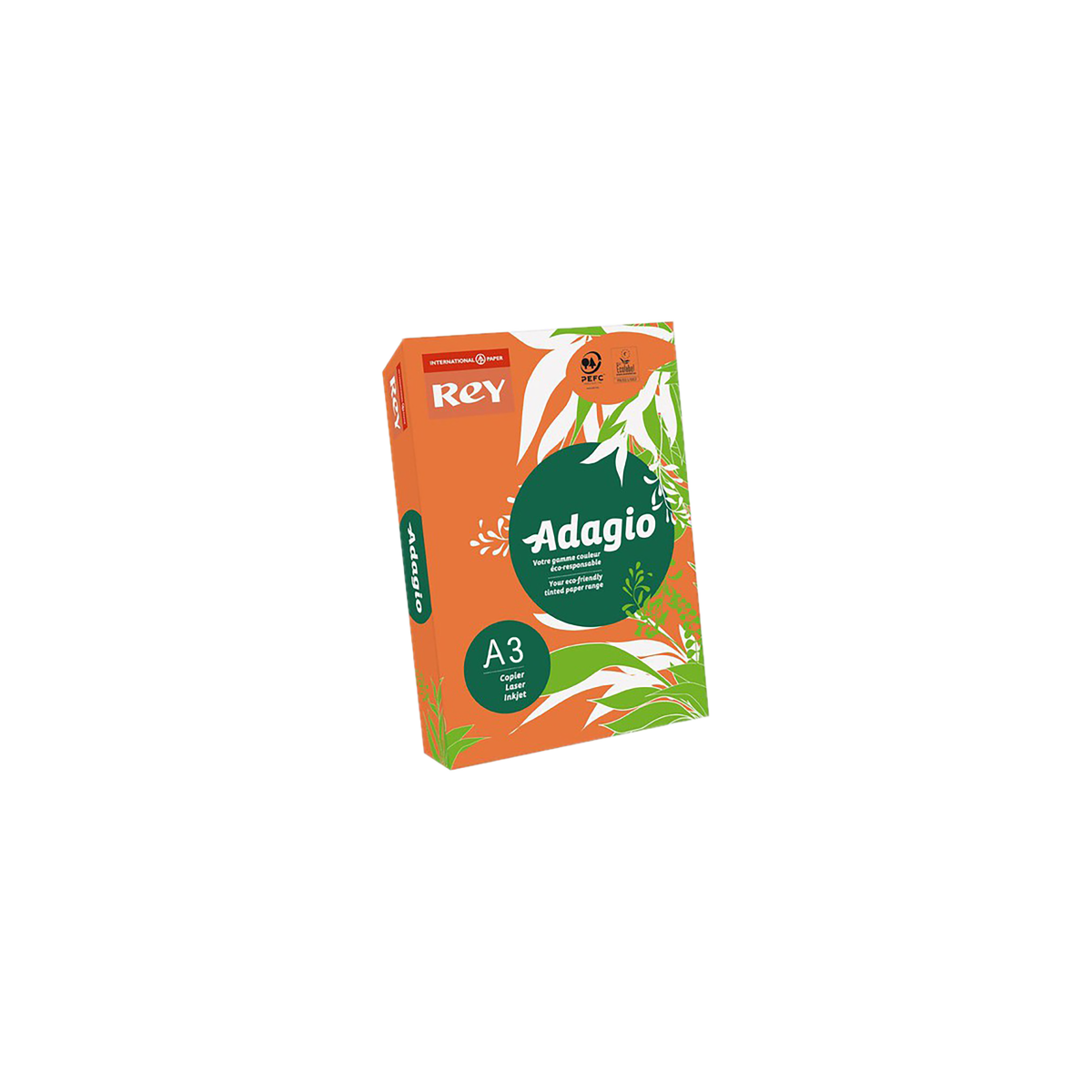 PAQUETE 500H PAPEL 80GR A3 NARANJA INTENSO ADAGIO 40002498