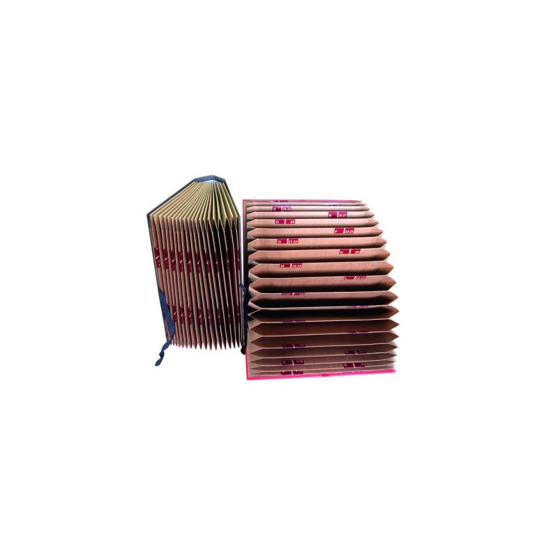 11936-CARPETA ACORDEON FUELLE FOLIO CARTON FORRADO GELTEX PLASTIFICADO NEGRO MATE MARIOLA 0918NE