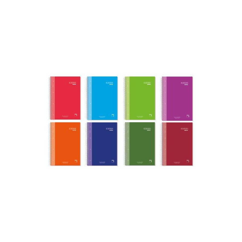 1199-CUADERNO SERIE PREMIUM EXTRA TAPA EXTRA DURA 90 GRS. A-5 (148X210MM.) MICROPERFORADO 120 CUADRICULA 5X5 + GRECA SUR