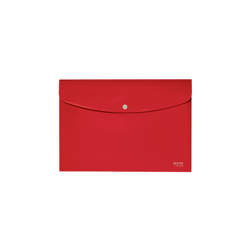 12024-SOBRES POLIPROPILENO OPACO A4 CON BROCHE BOTON RECYCLE ROJO LEITZ 46780025