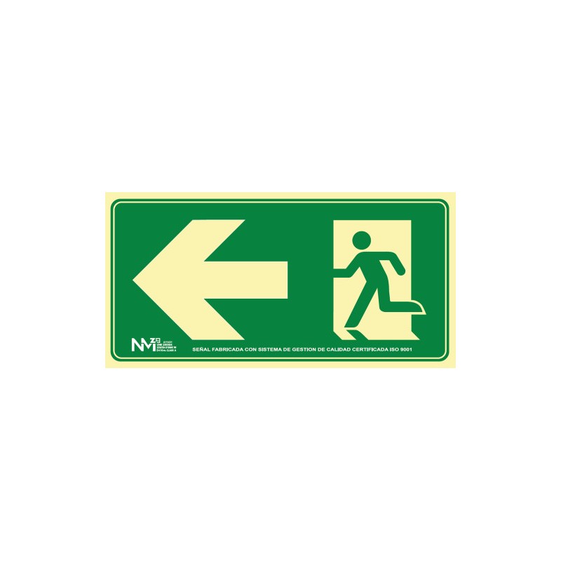 12072-SENAL HOMOLOGADA SEGURIDAD SALIDA EMERGENCIA IZQUIERDA 320x160MM PVC VERDE ARCHIVO2000 6170-17H VE 12072-SENAL HOMOLOGADA SEGURIDAD SALIDA EMERGENCIA IZQUIERDA 320x160MM PVC VERDE ARCHIVO2000 6170-17H VE